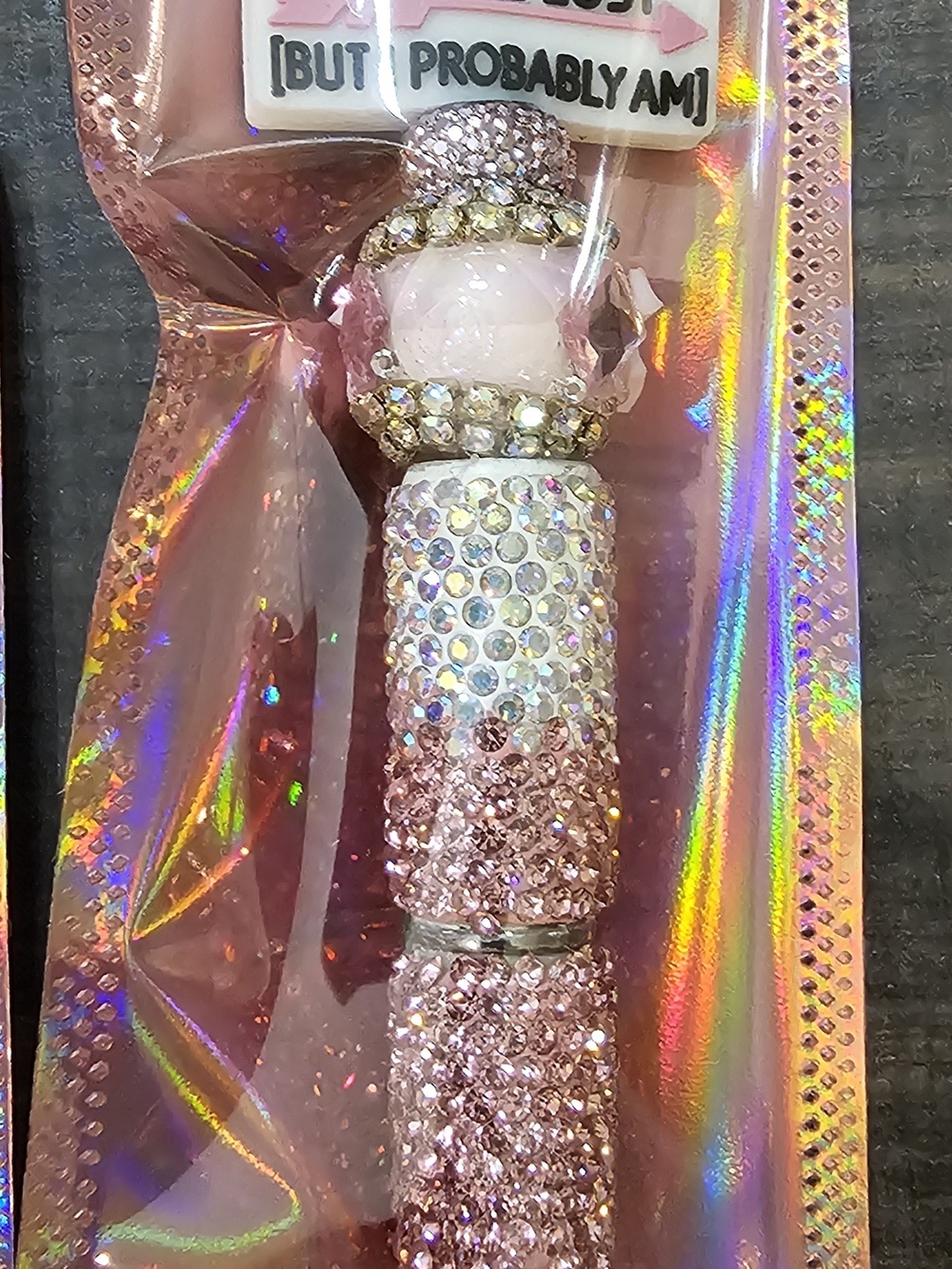 Pink Crystal Embellished Women’s Pen - Picture 2 of 6